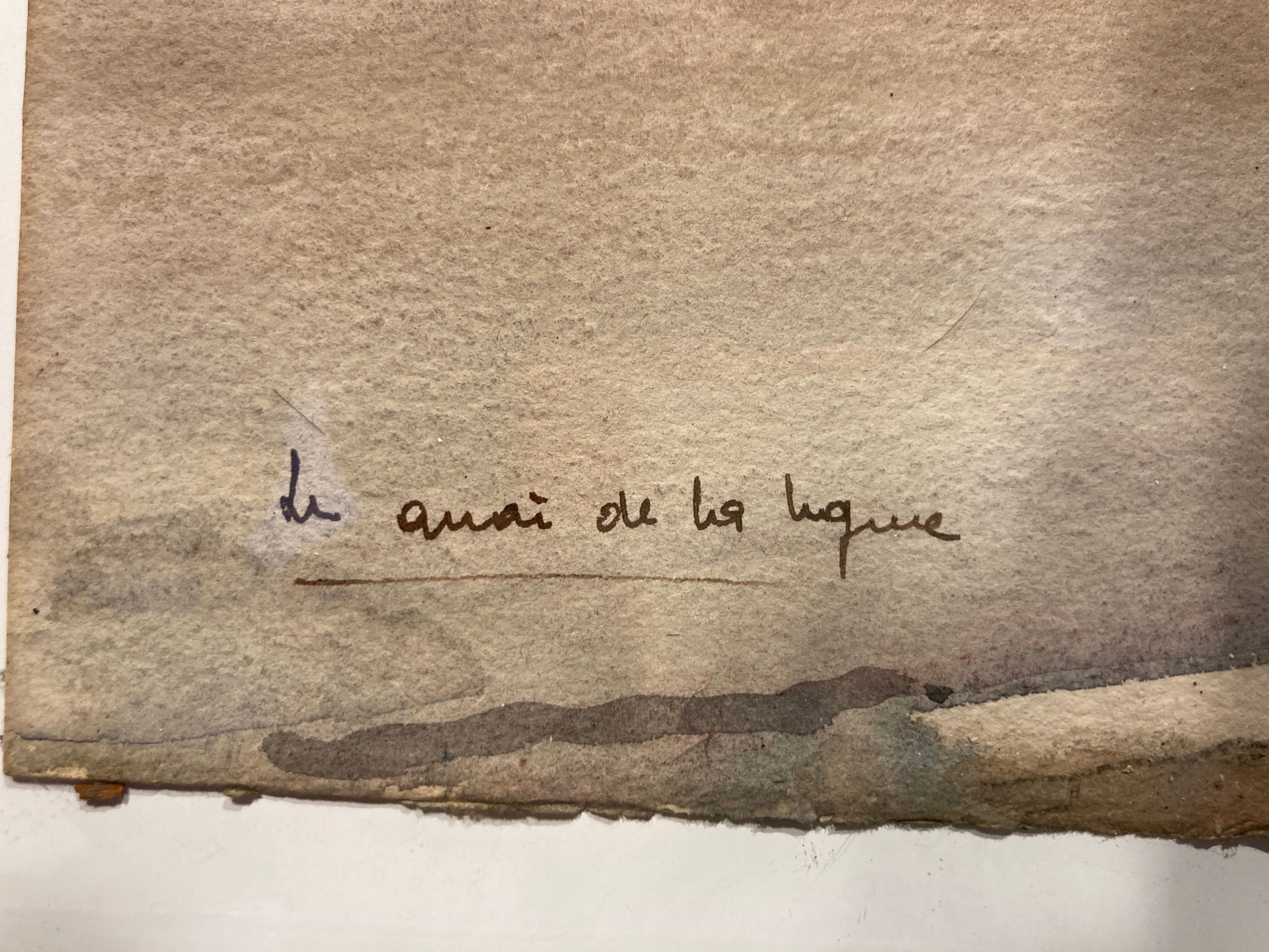 Watercolor depicting a seaside