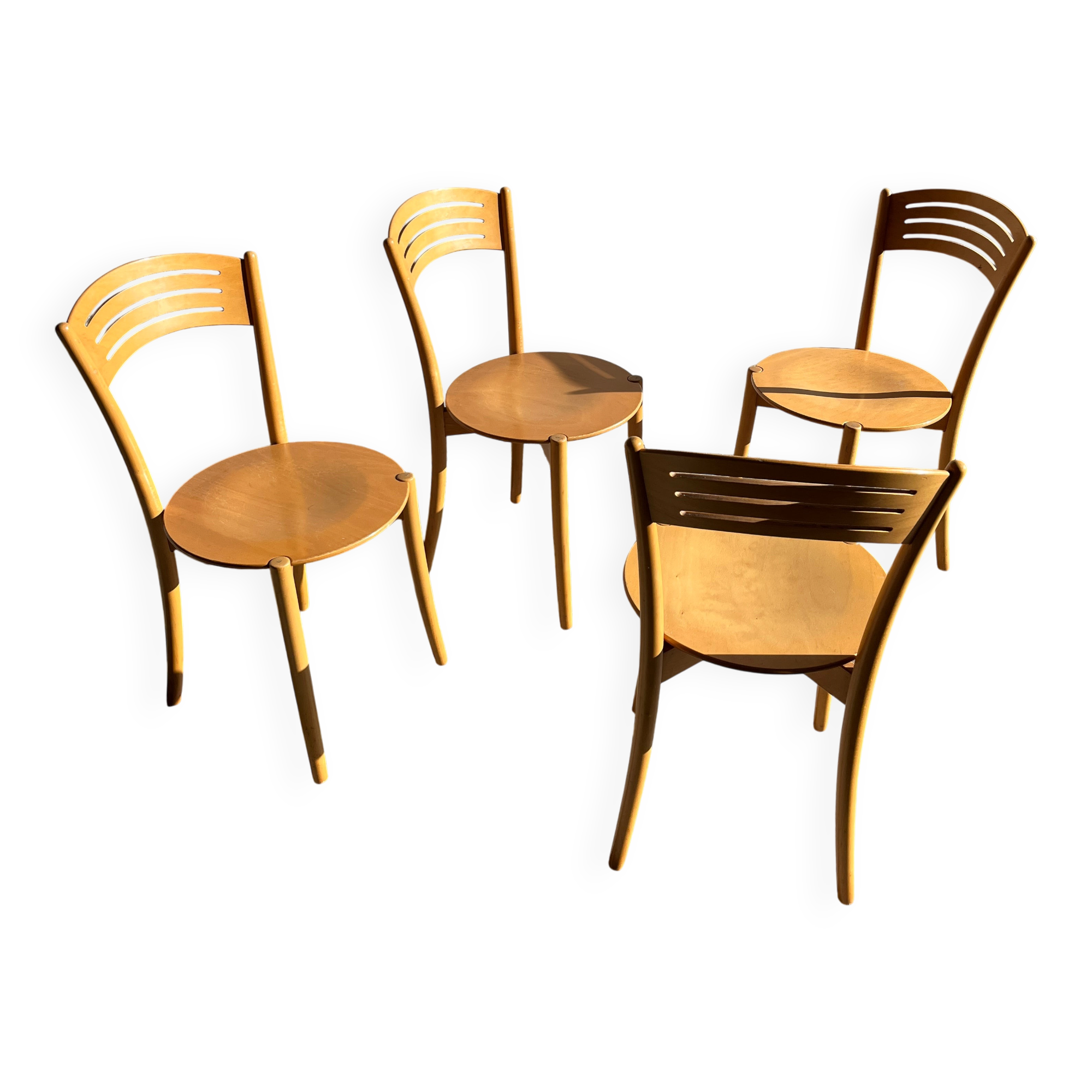 Vintage Italian bistro chairs, 1980s – set of 4