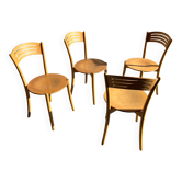 Chaises de bistrot italiennes vintage, années 1980 – lot de 4