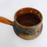 Old toupine, glazed terracotta pottery, haute Pyrenees