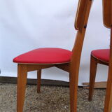 2 vintage red chairs