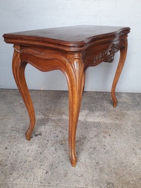 console table st Louis XV mahogany and walnut carved