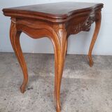 console table st Louis XV mahogany and walnut carved