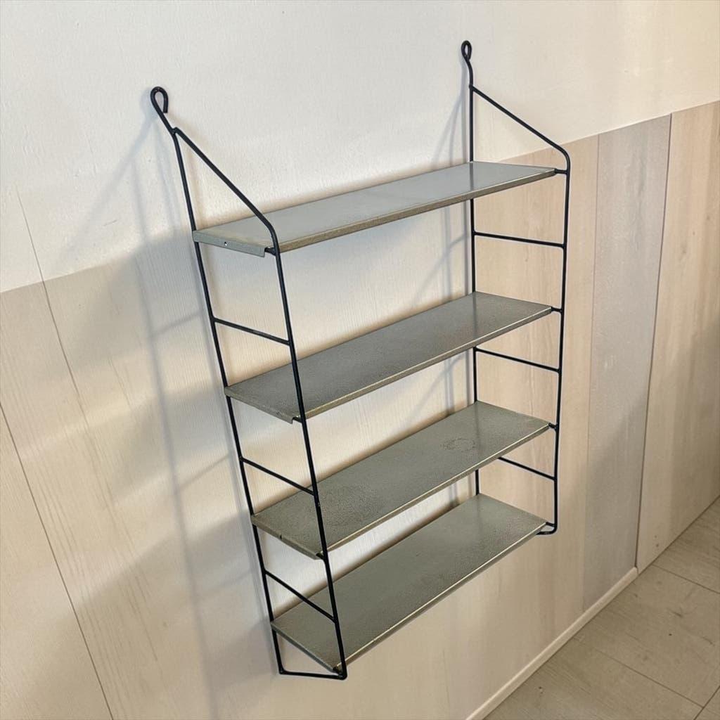 Vintage metal wall shelf/shelf/coatrack