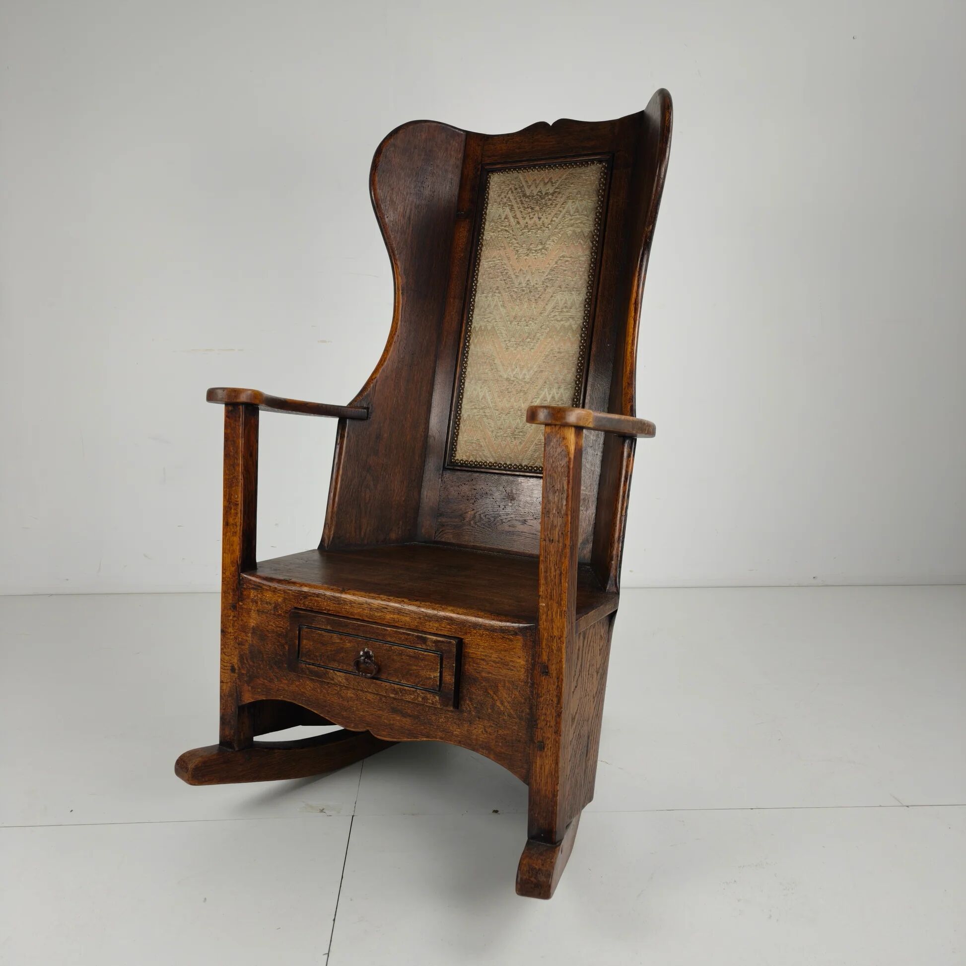 19th century English lambing chair – upholstered