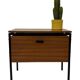 Meuble TV vintage petit format, placage teck, années 1960