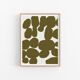 Abstract khaki giclee print, 50x70cm