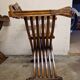 Pair of curule chairs known as Savonarole chairs - In carved wood
