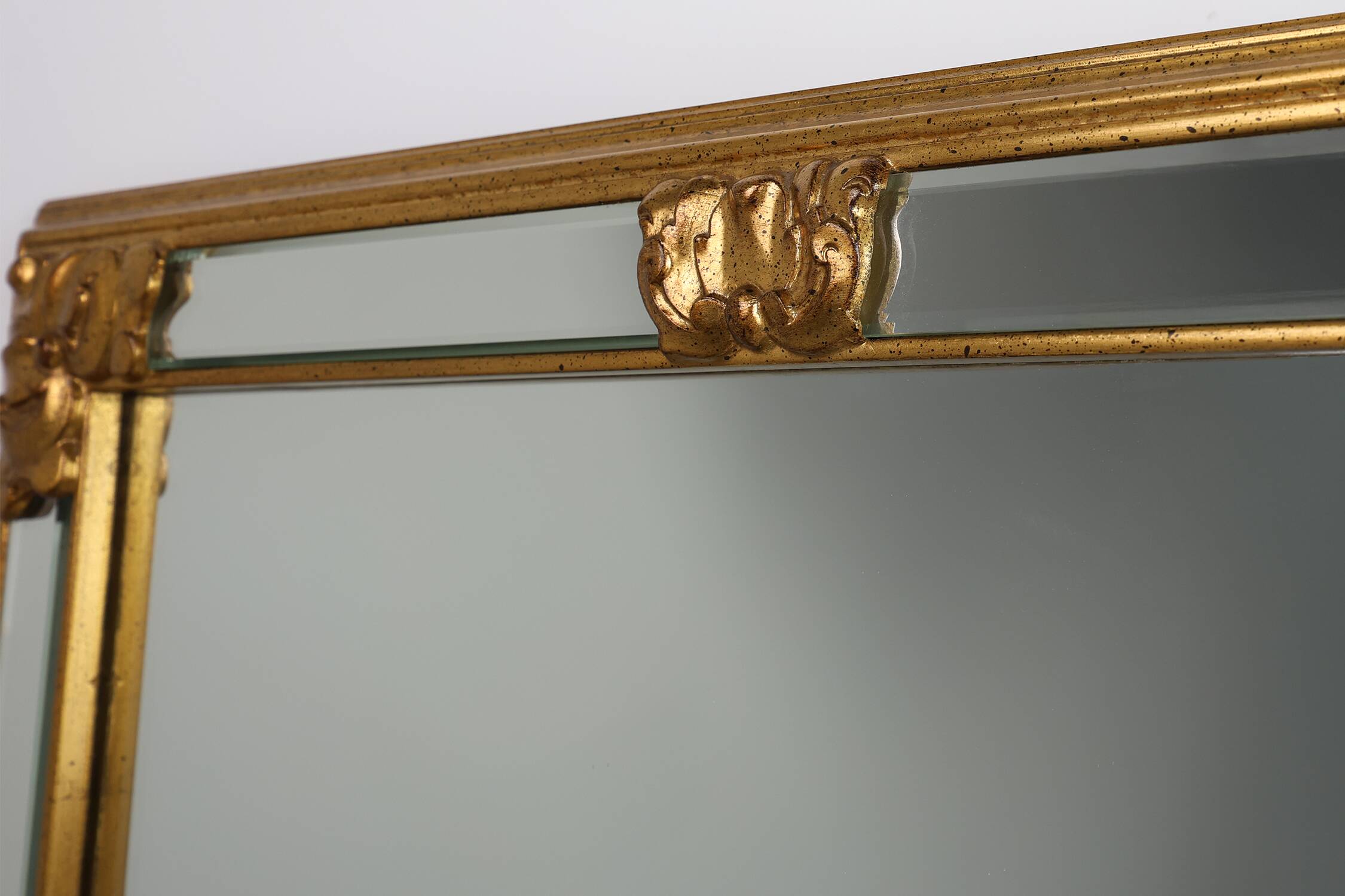 Richly ornamented Mirror by Deknudt, Belgium ca. 1950