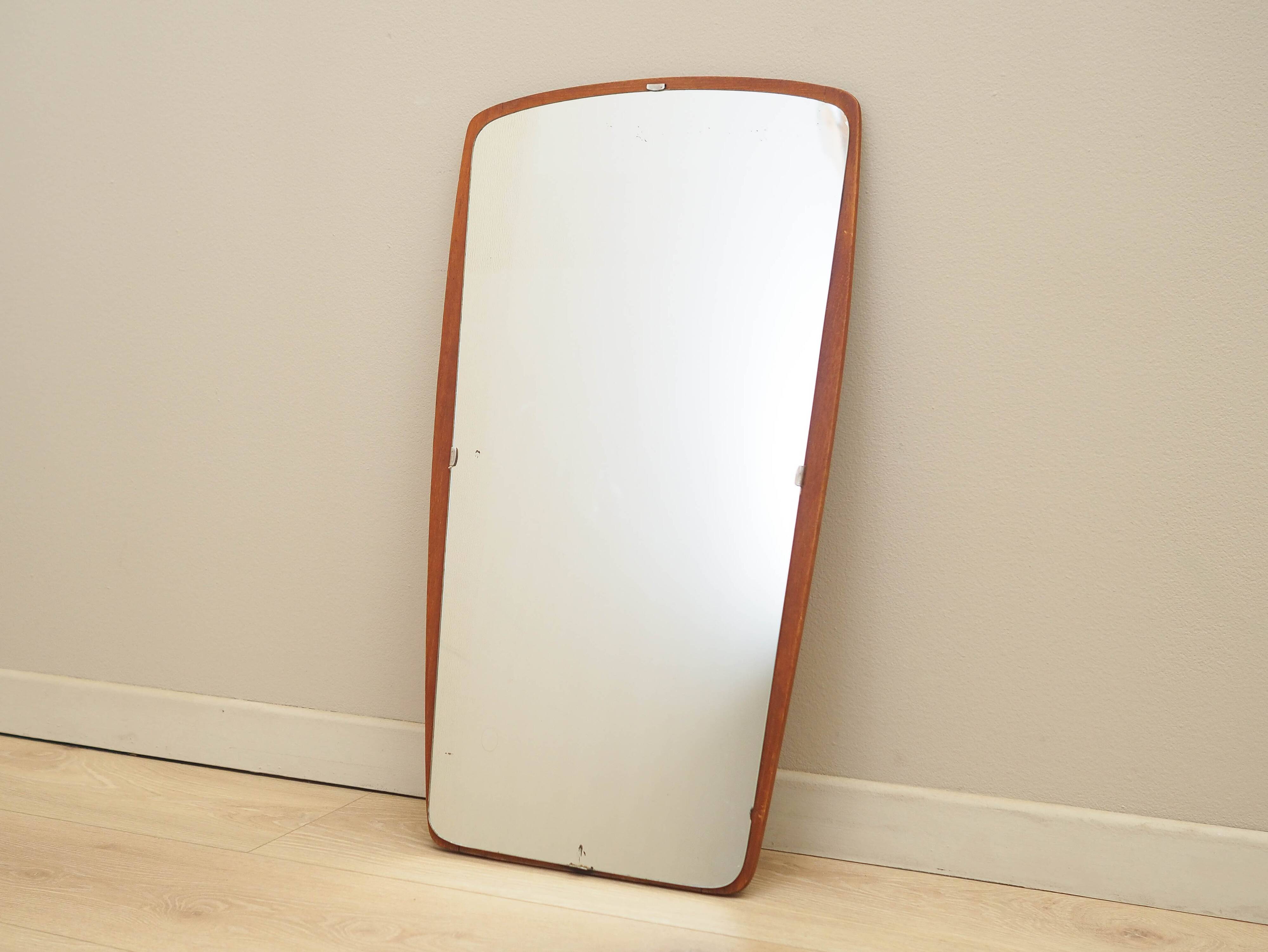 Mirror in teak frame, Danish design, 1970s, production: Denmark