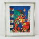 Surrealist painting, Bent Karl Jacobsen, Denmark 1970s