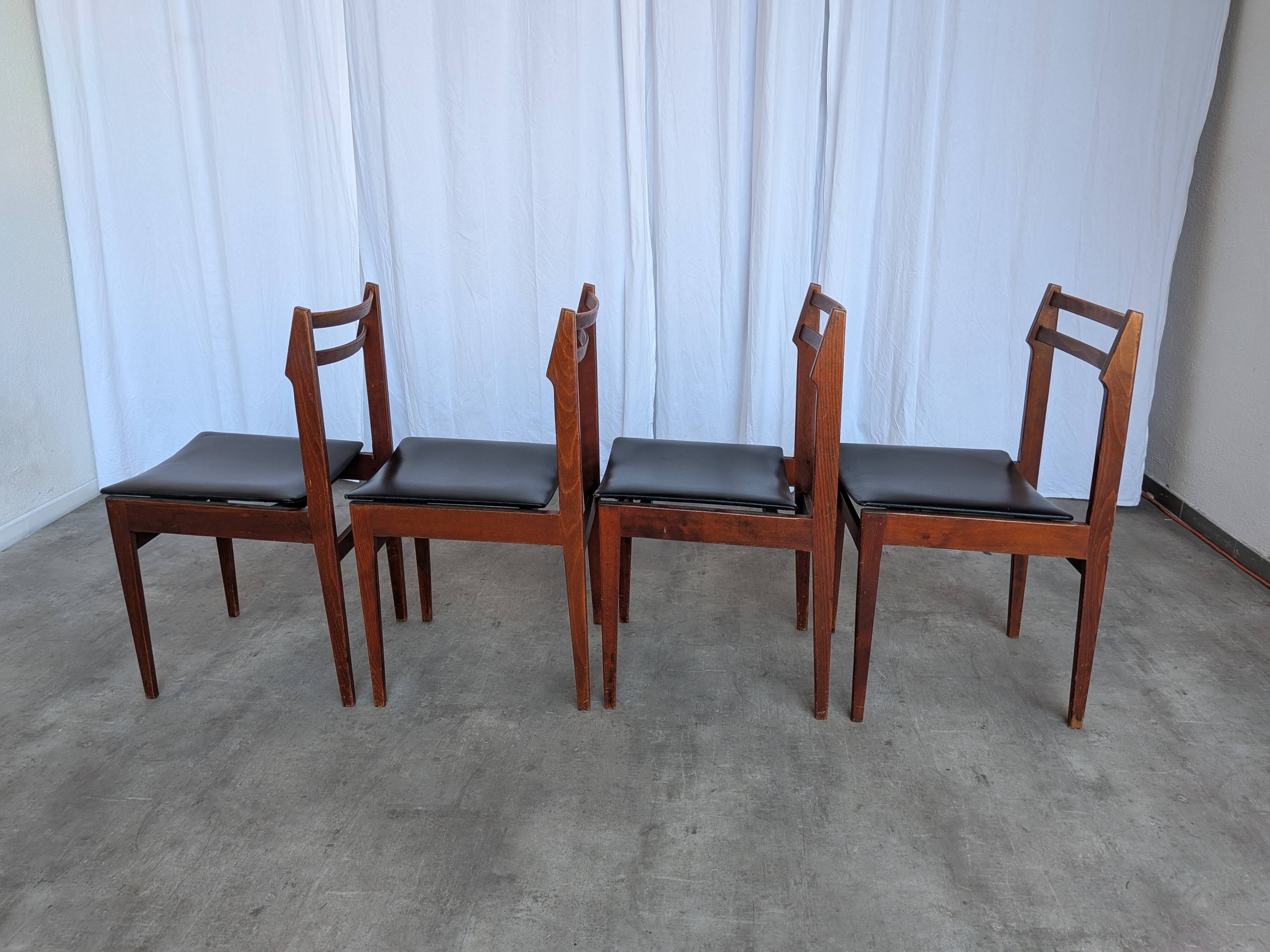 Chaises de salle à manger vintage stol kamnik : années 1970, style scandinave moderne, ensemble de 4