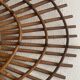 Miroir vintage 1960 soleil rotin style ORTF spirale - 80 x 62 cm