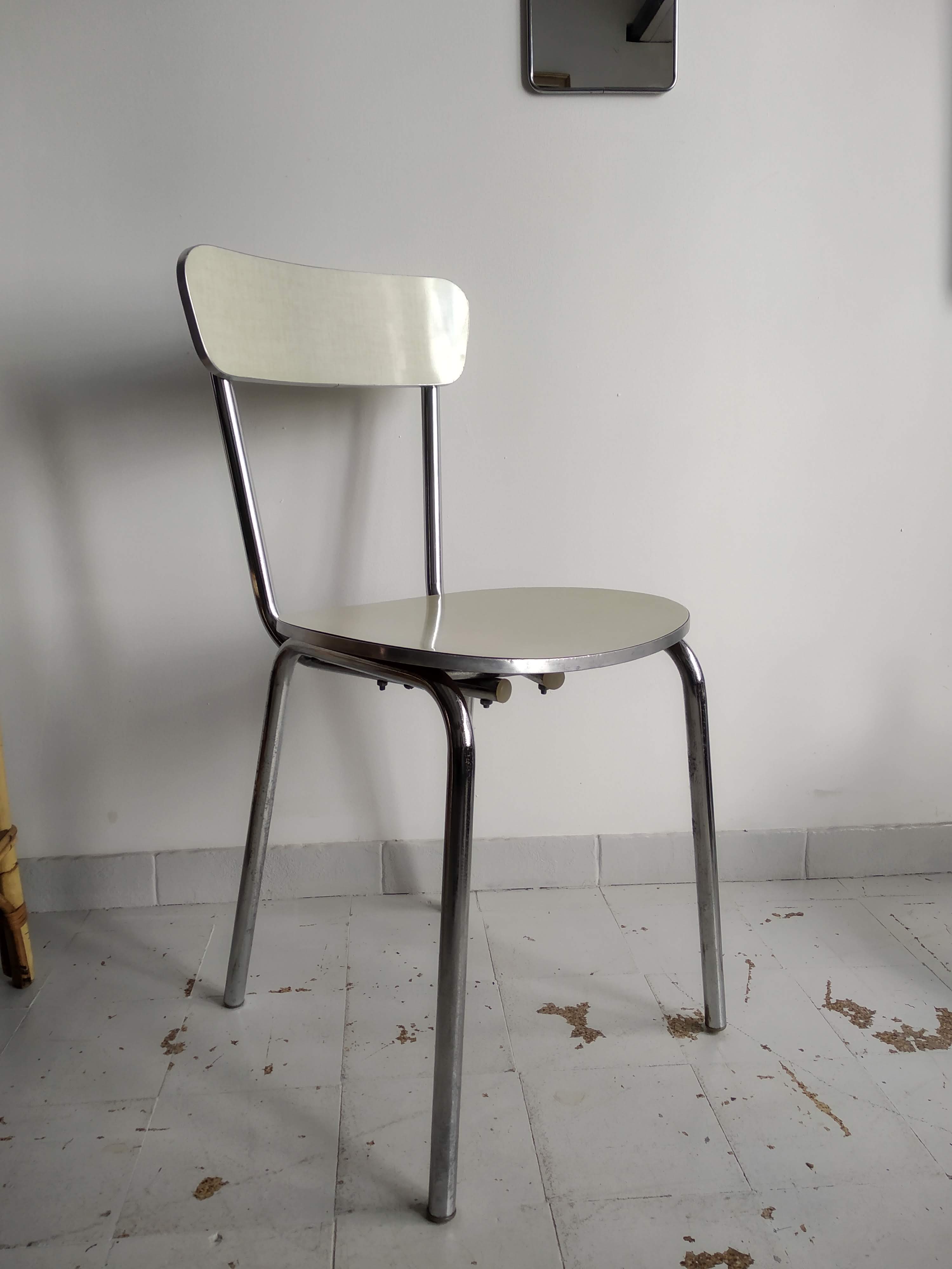 Light green formica chair 60s