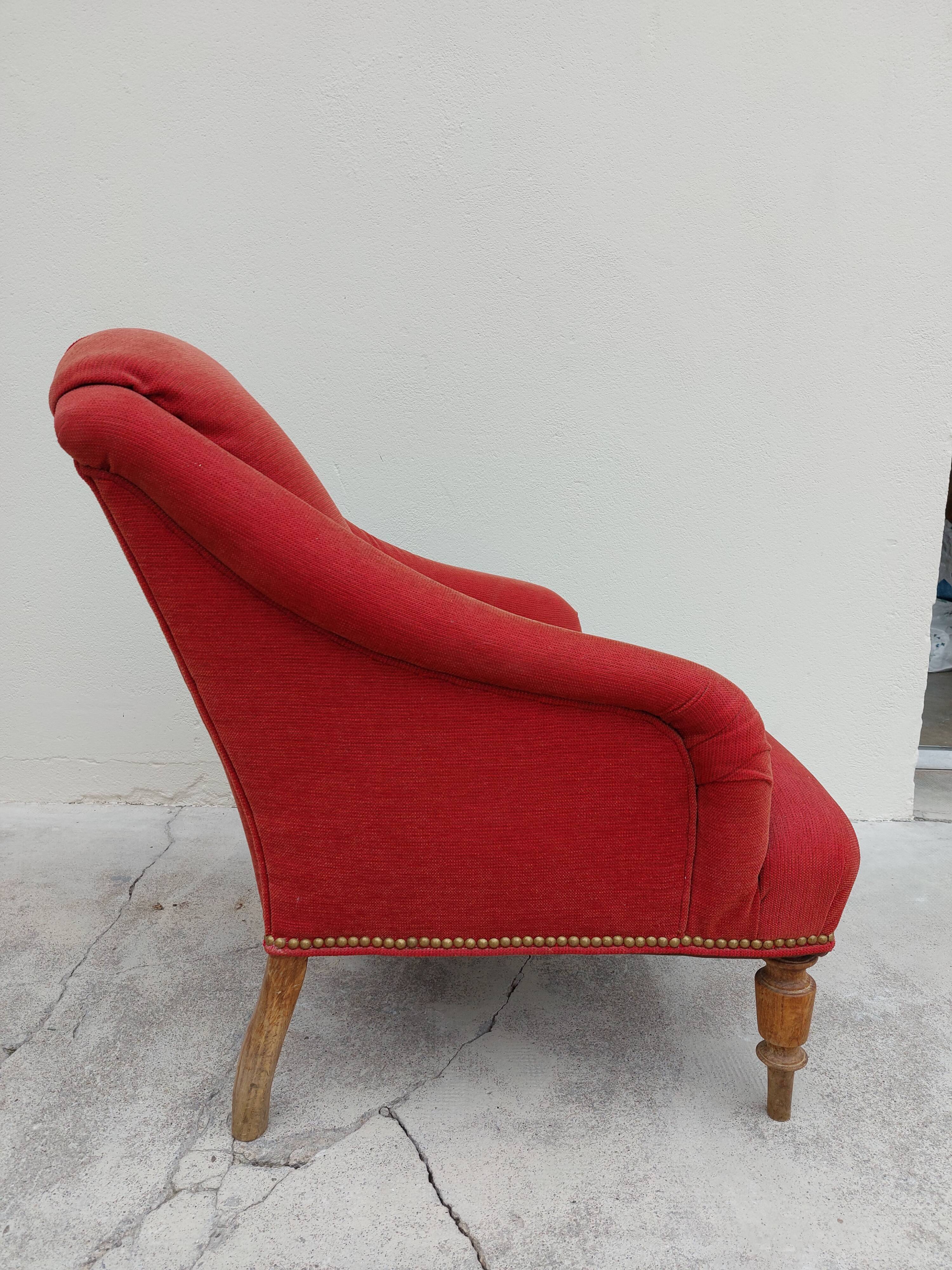 Napoleon III style toad armchair