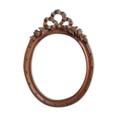 Cadre ovale ancien en bois