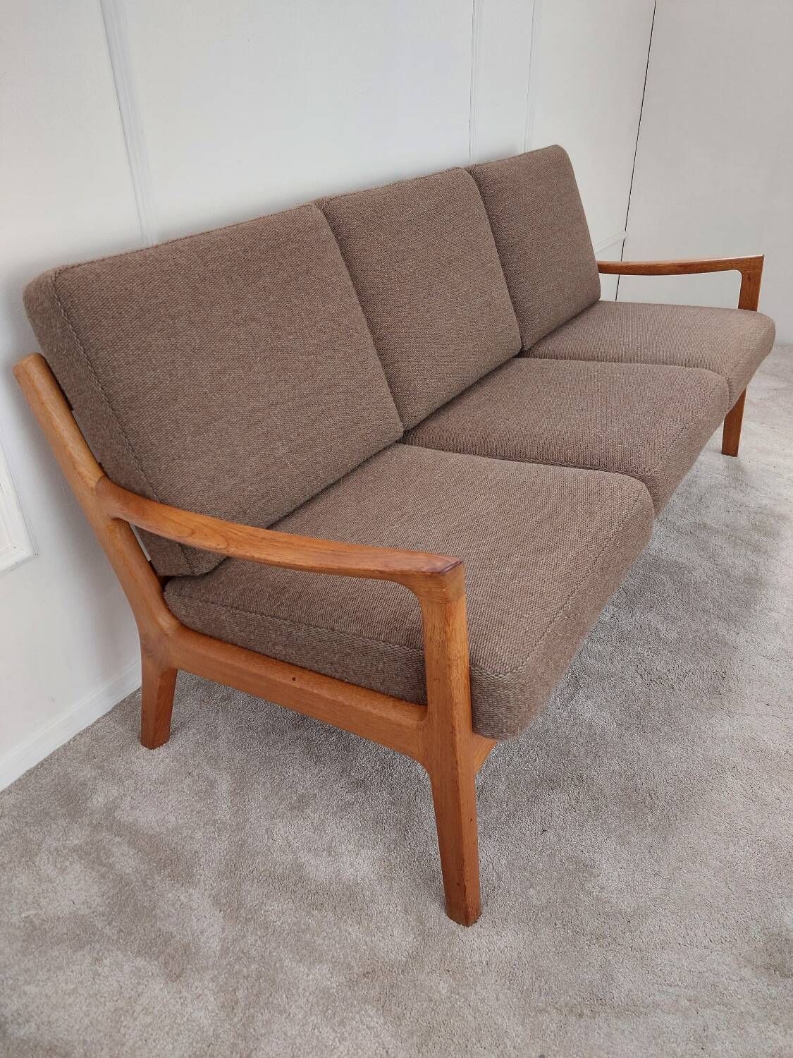 Set of 3 seats and 2 Senator armchairs by Ole Wanscher for Poul Jep