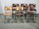 Set of 6 Gispen 106 Dutch Industrial Plywood Chairs, 1960s