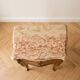 Louis XV style bedside table in marquetry wood and marble