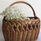 Braided wicker basket