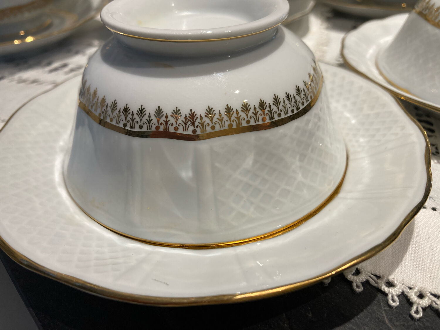 Tasses et sous tasses bernardaud limoges
