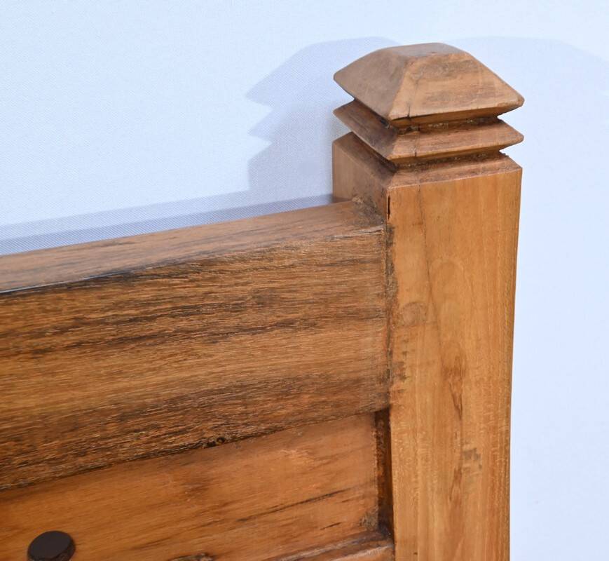 Antique colonial teak veranda bench – mid-20th century