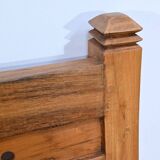 Old colonial varangue bench in teak – mid 20th century