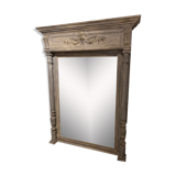 Trumeau ancien fin XIXè, grey wood, Shabby chic style 109x142cm