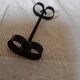 Set of 12 black twisted wrought iron knife holders from the 50s
