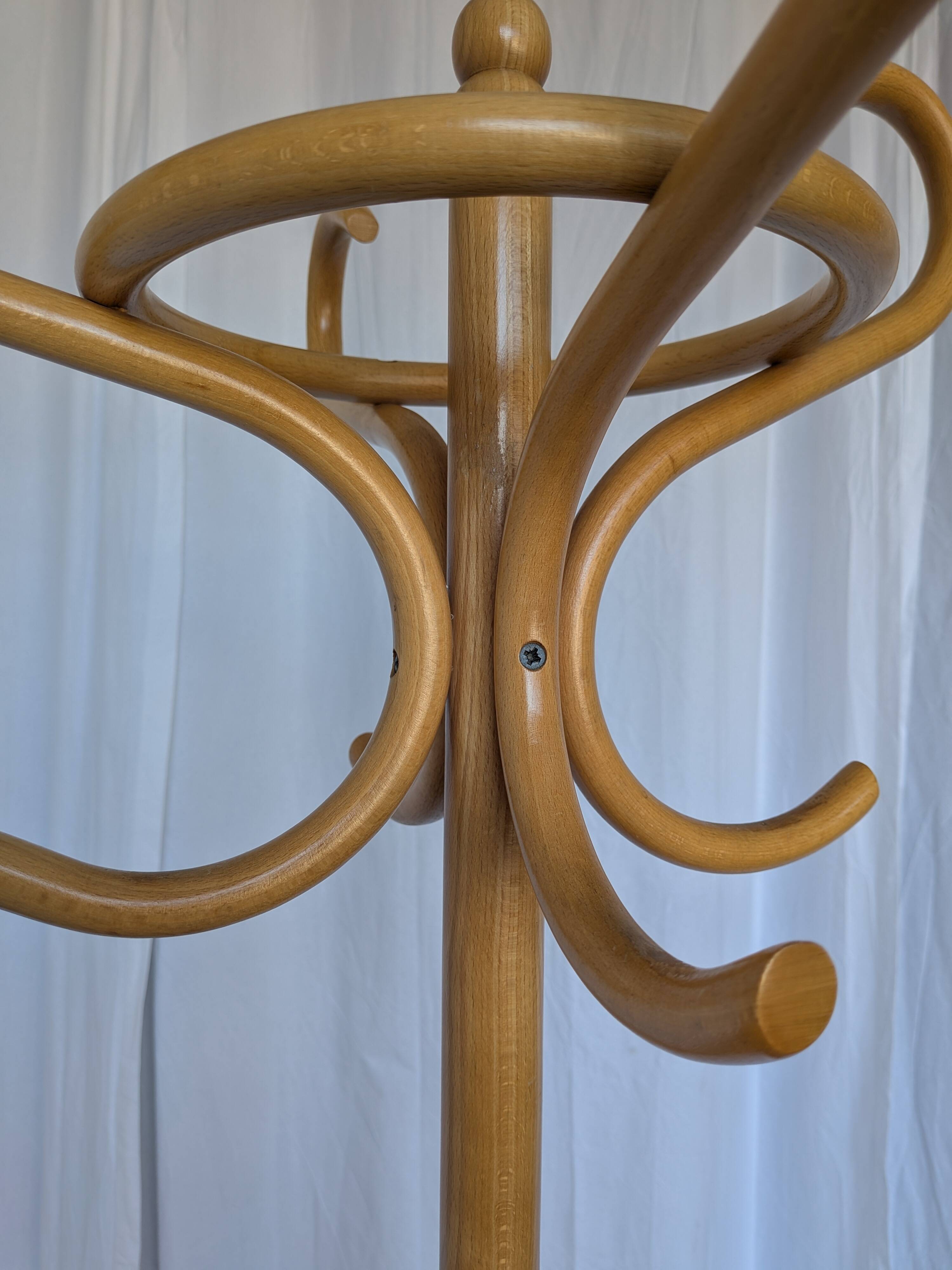 Vintage Bentwood Coat Stand, Thonet Style Hall Tree, Wood Coat Rack