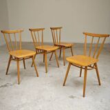 Set of 4 wooden dining chairs by Tatra Nabytok 1960