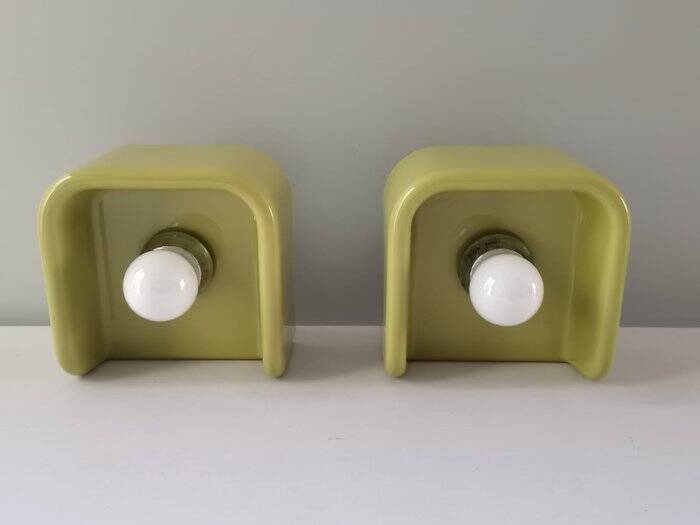 Pair of guzzini wall lights by makio hasuike