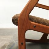 Mid-century model 100 rocking chair in Danish teak by Søren Georg Jensen for Kubus Møbler, 1960s.