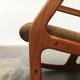Mid-century model 100 rocking chair in Danish teak by Søren Georg Jensen for Kubus Møbler, 1960s.