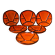 Set of 6 ceramic plates by Gérard Hofmann