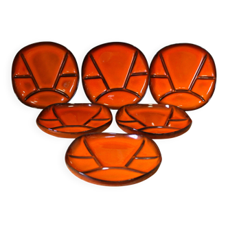 6 assiettes en céramique Gérard Hofmann