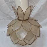 Lotus flower in mother-of-pearl from 1970 pendant light