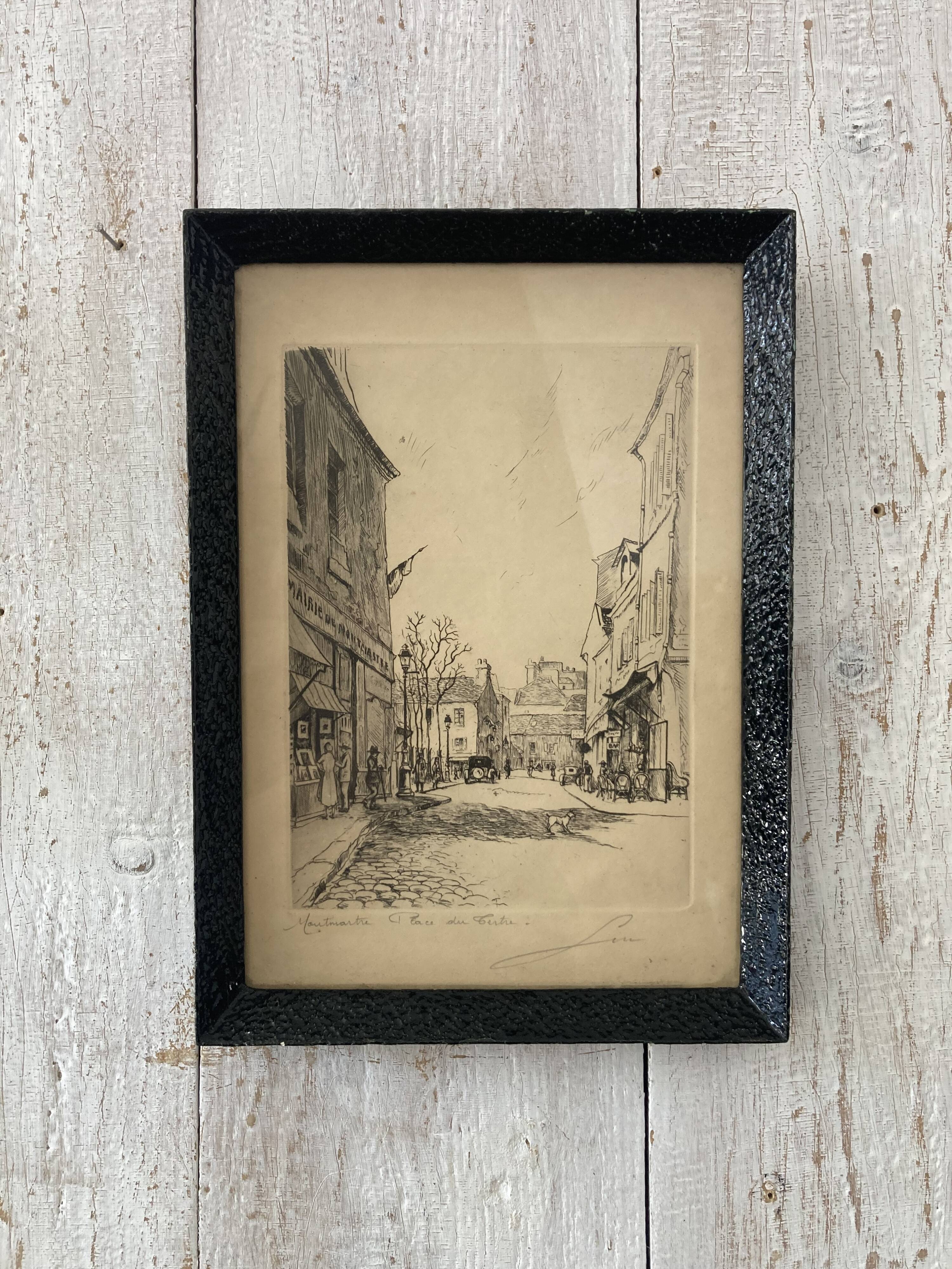 Old illustration of Montmartre