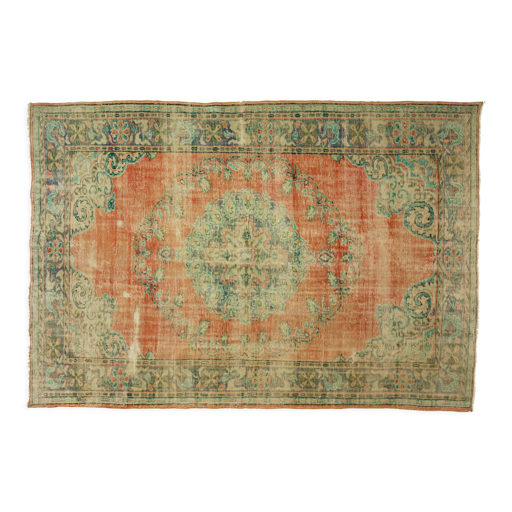 Anatolian handmade vintage rug 298 cm x 216 cm