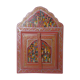 Old Moroccan mirror in pink wood Folk Art