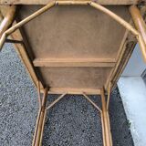 Rattan side table
