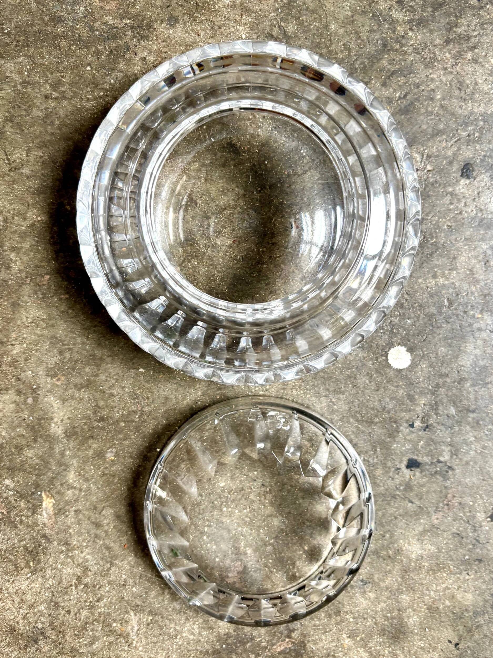 Baccarat cut crystal bonbonnière/jewelry box