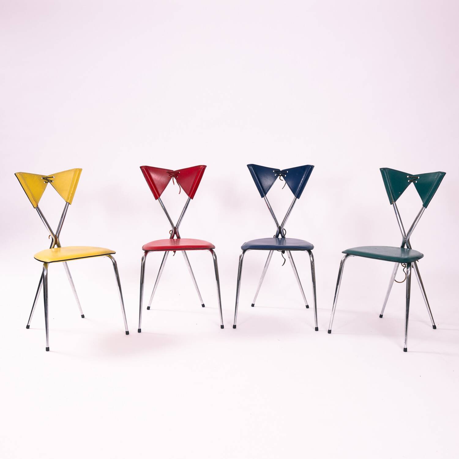 Fauteuils papillon en cuir Arrben, années 1980