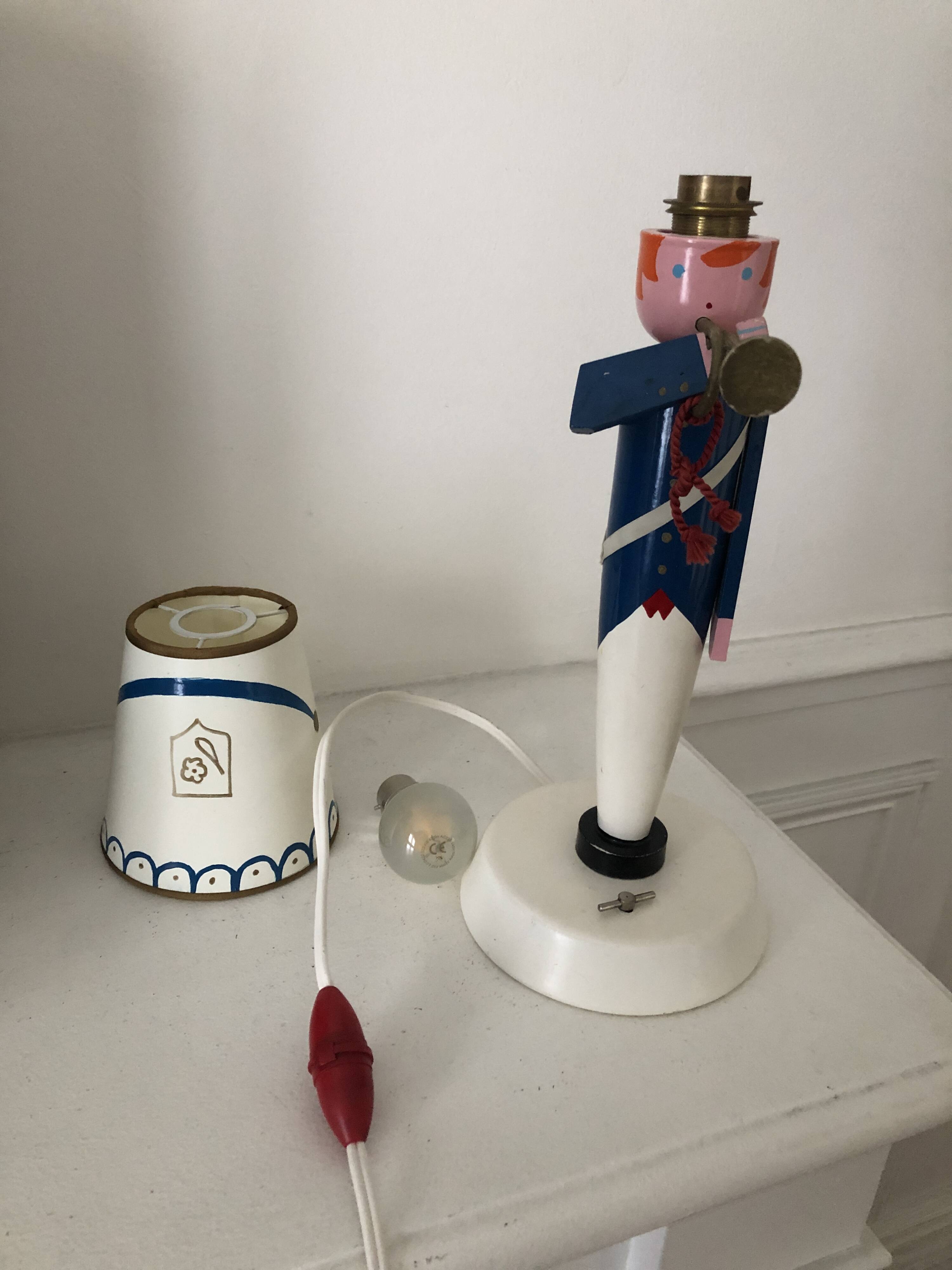 Musical soldier lamp by Suzanne Bonnichon 1960