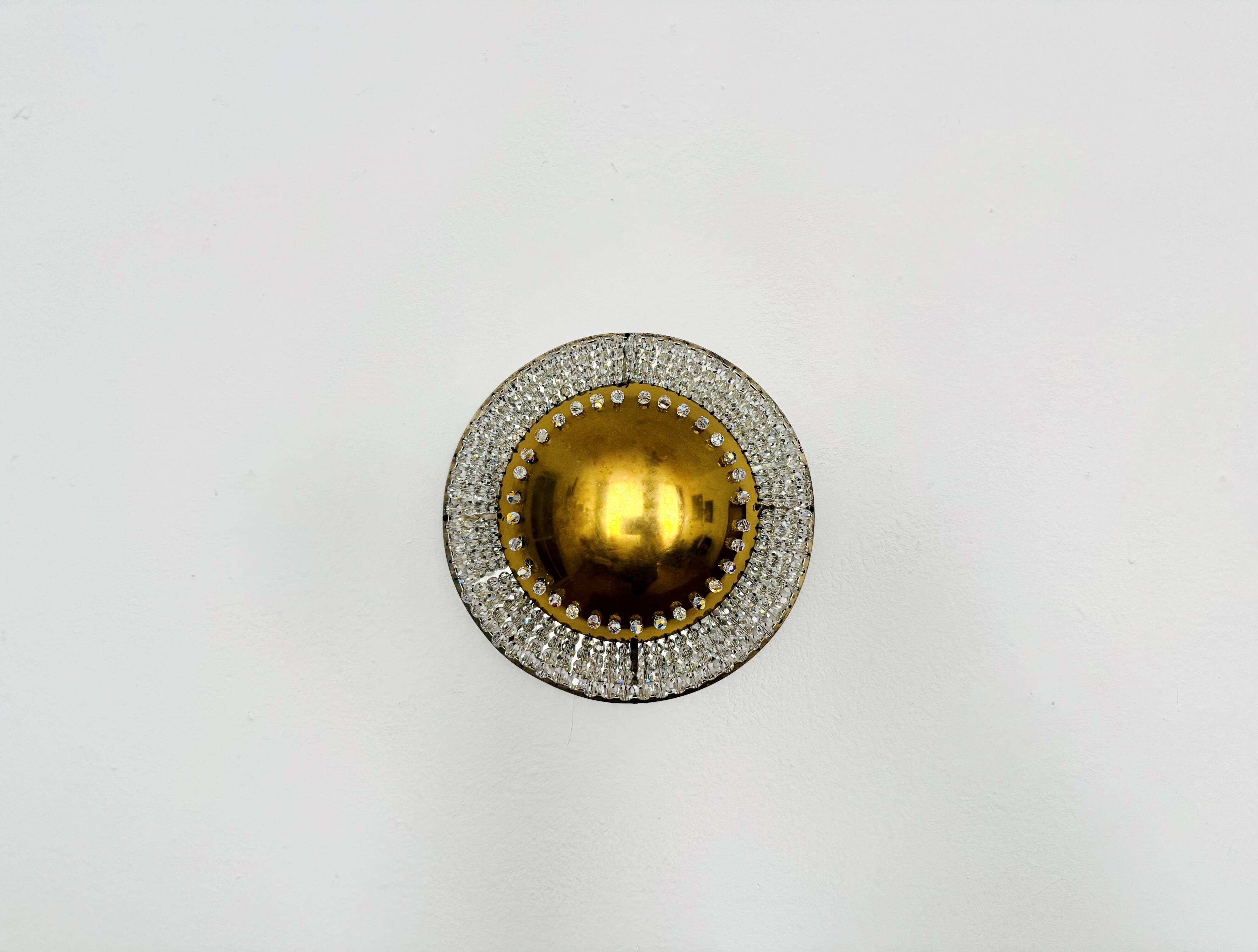 Crystal Glass Wall Lamp or Flush Light