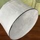 large round basin in vintage zinc