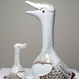 Vintage 80s Haviland Castel decanter & miniature duo from Sandoz for Chabot