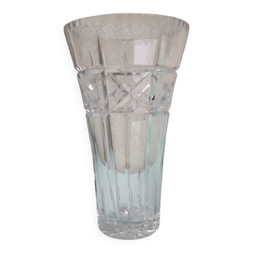 Cut crystal vase