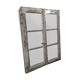 18th double-checked oak window with its frame