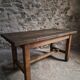 Dining table / antique work table in oak from France, 1750–1850